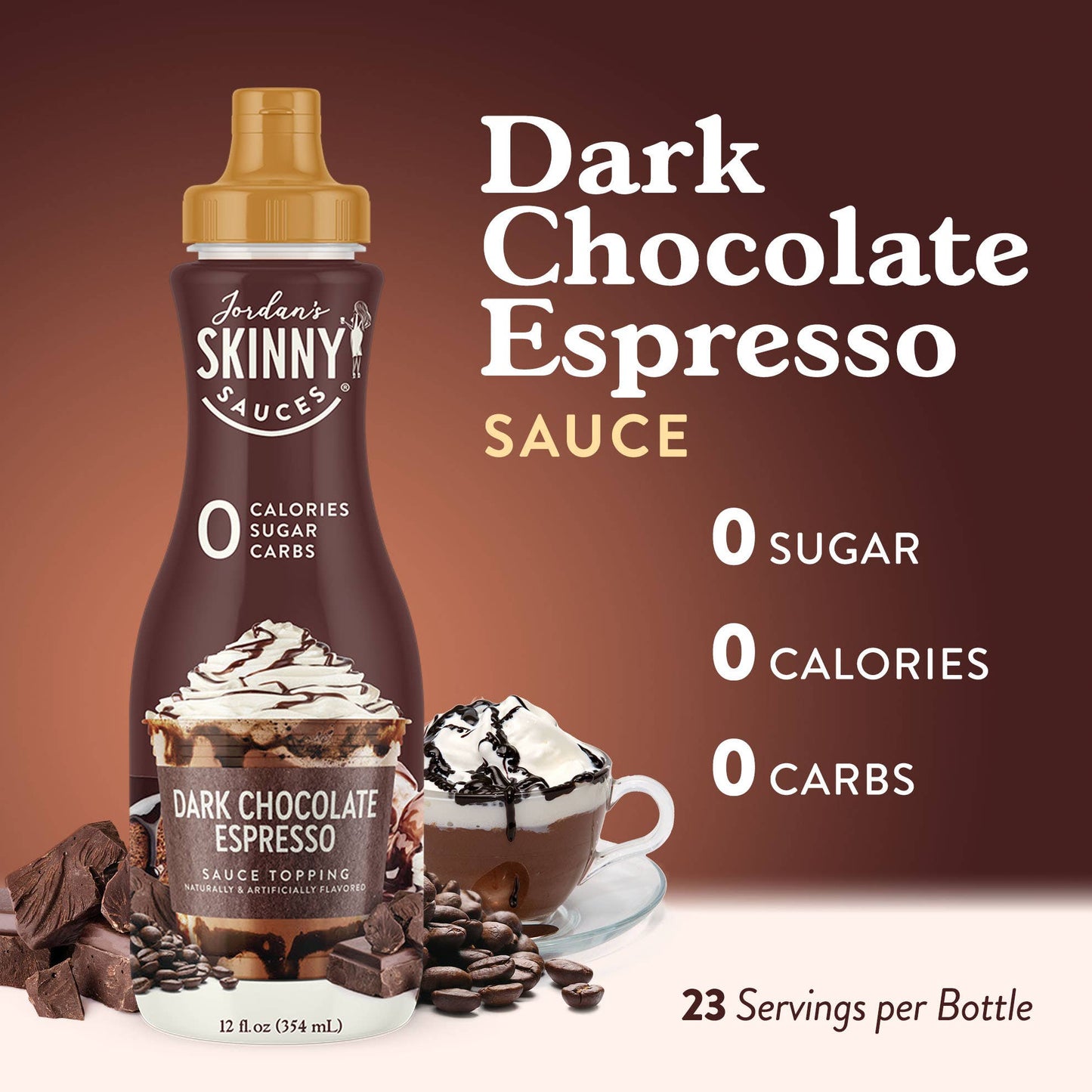 Jordan's Skinny Mixes - Sugar Free Dark Chocolate Espresso Sauce