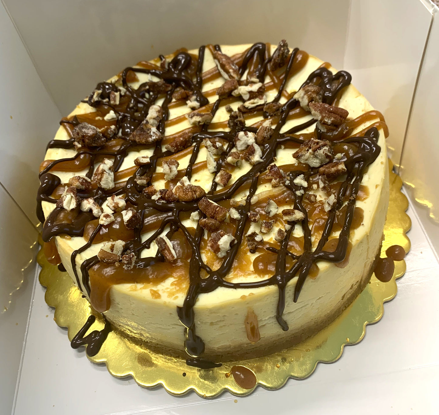 Keto Baked Cheesecake, full size - gluten free, sugar free